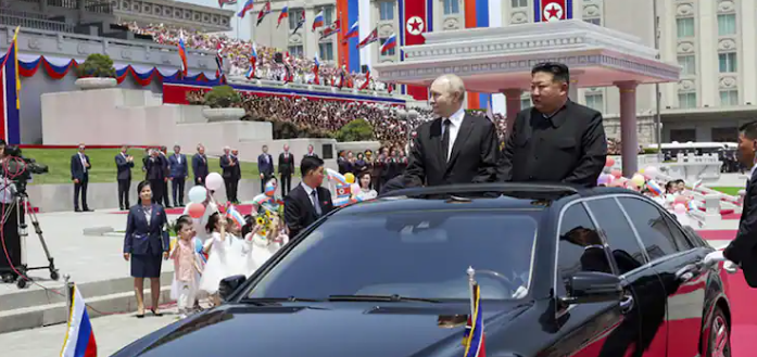 Putin Gifts Limousine: Putin gifted a Limousine Car to Kim Jong Un, then took him on a drive