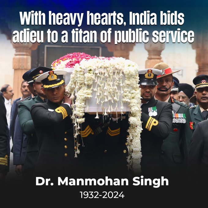 Manmohan Singh Funeral: Daughter Performs Last Rites